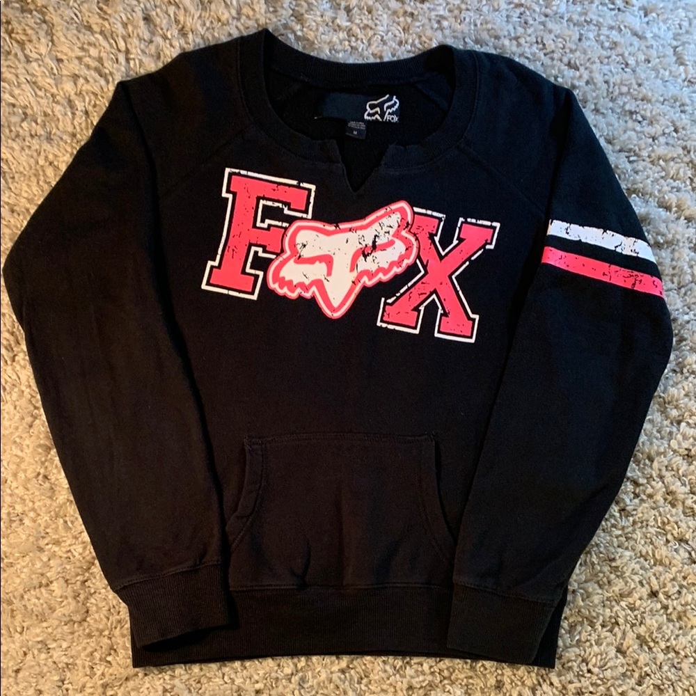 Fox Black Sweatshirt Size Medium